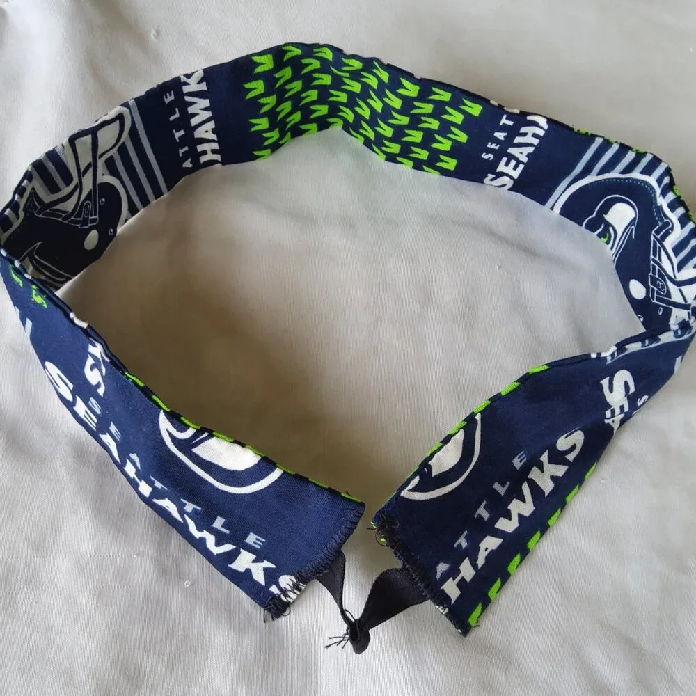 Handmade Seattle Seahawks Headband Sport Hair Accessory Game Day Workout Gear
